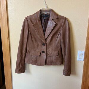 Brown Leather Jacker